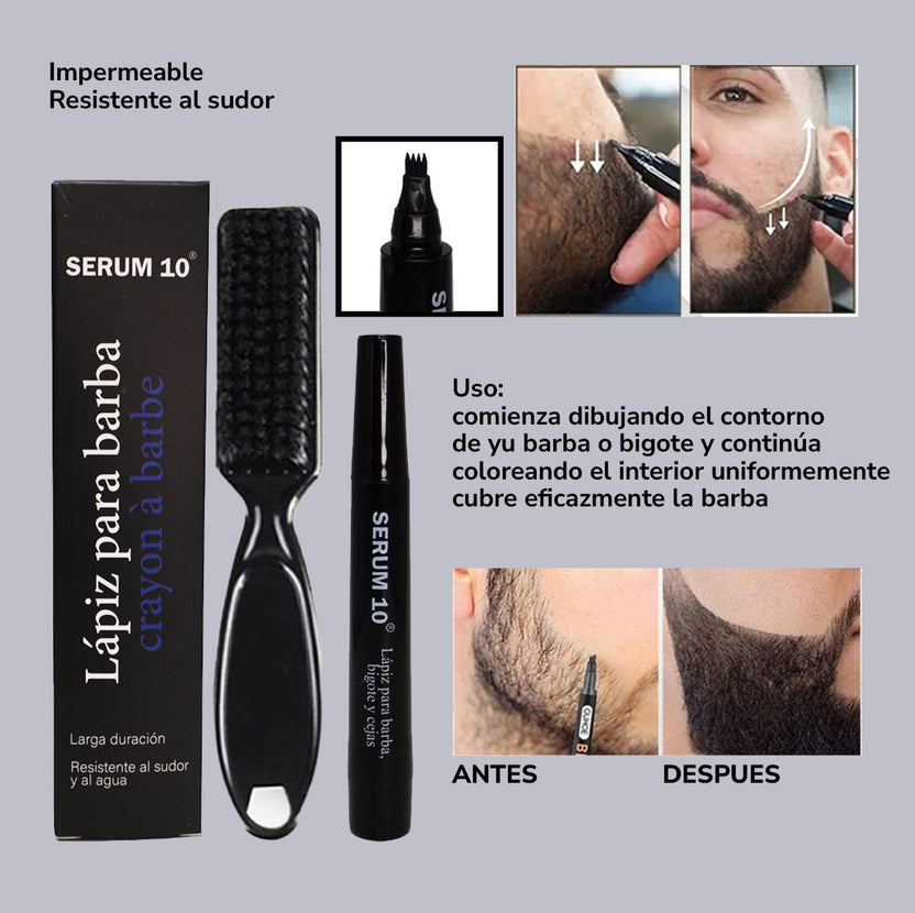 ✨LAPIZ PARA BARBA Y CEJAS 10PRO™. Impecables en segundos ✨