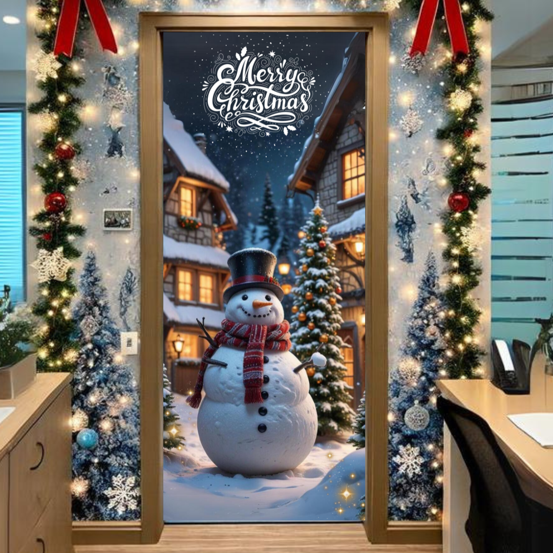 🎄✨ FUNDA DECORATIVA DE PUERTA NAVIDEÑA ✨🎄¡Convierte la entrada de tu hogar en un reflejo de la magia de la Navidad!