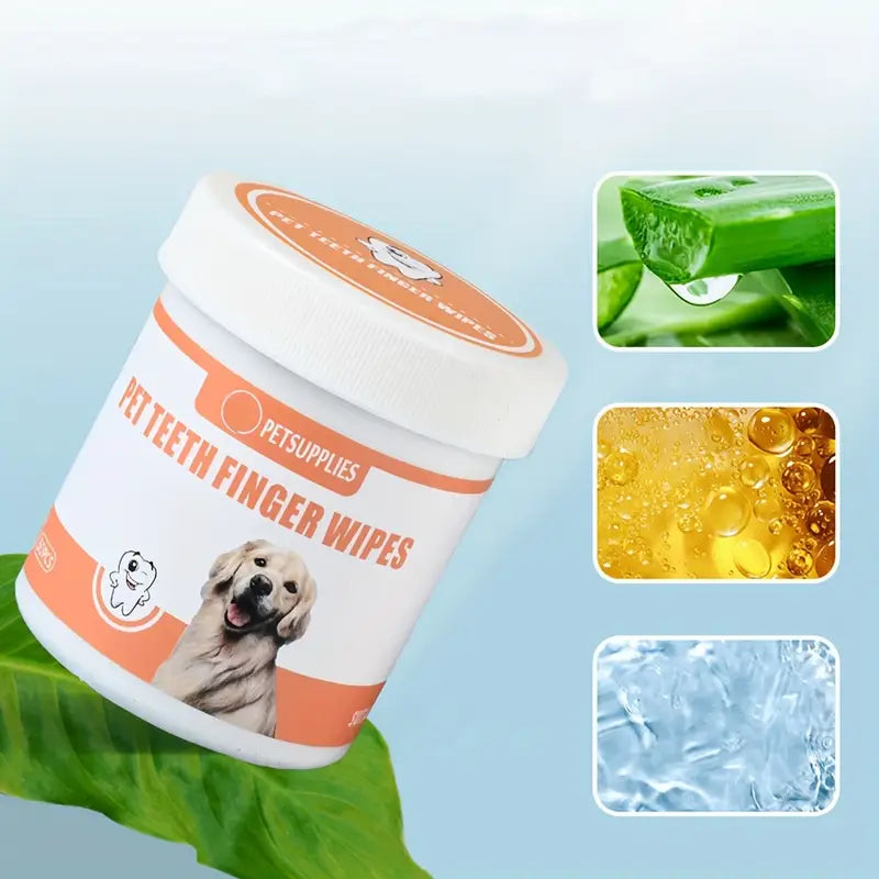 TOALLITAS DENTALES PARA PERROS Y GATOS – Pack x50 🦷HIGIENE BUCAL FÁCIL, SEGURO Y SIN ESTRÉS.