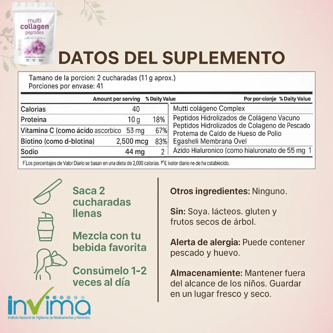 💜 MULTI COLLAGEN PEPTIDES® – VITALCOM DELUXE Nutre tu belleza desde adentro y dale vitalidad a tu piel, cabello y articulaciones. ✨