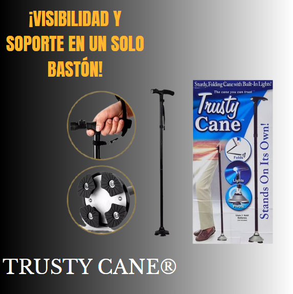 BASTON PLEGABLE CON LINTERNA-TRUSTY CANE ®️
