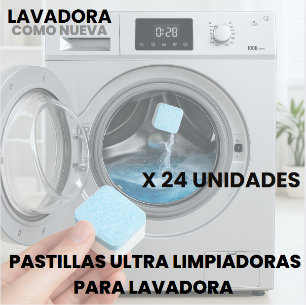 PASTILLAS ULTRA LIMPIADORAS PARA LAVADORA X 12 UNIDADES