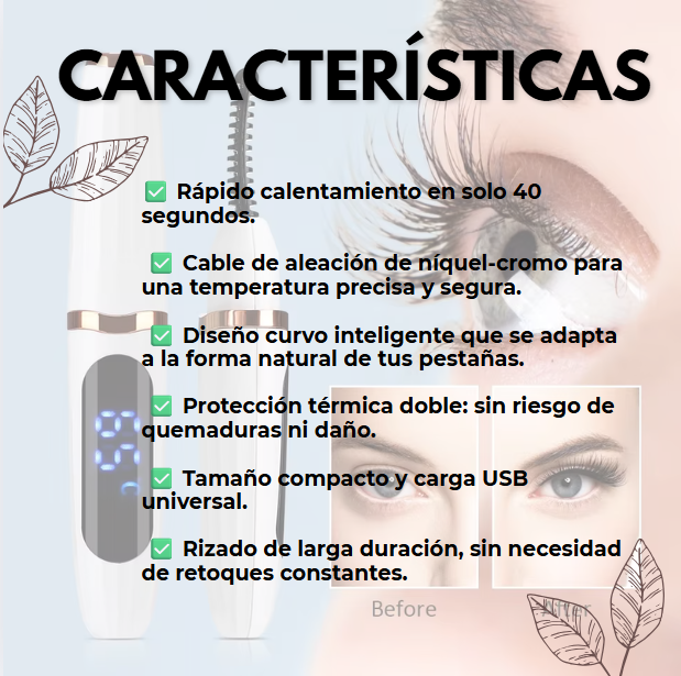 ENCRESPADOR DE PESTAÑAS ELÉCTRICO-RECARGABLE
