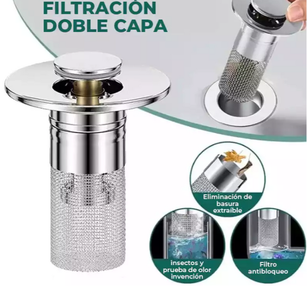 TAPÓN CON FILTRO PARA DRENAJE INOXIDABLE