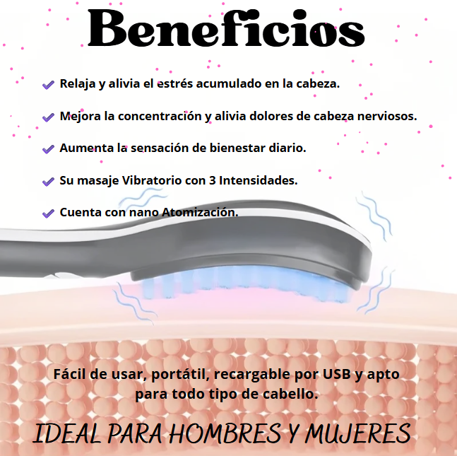 Cepillo Masajeador Capilar Restaurador + EBOOK GRATIS🎀