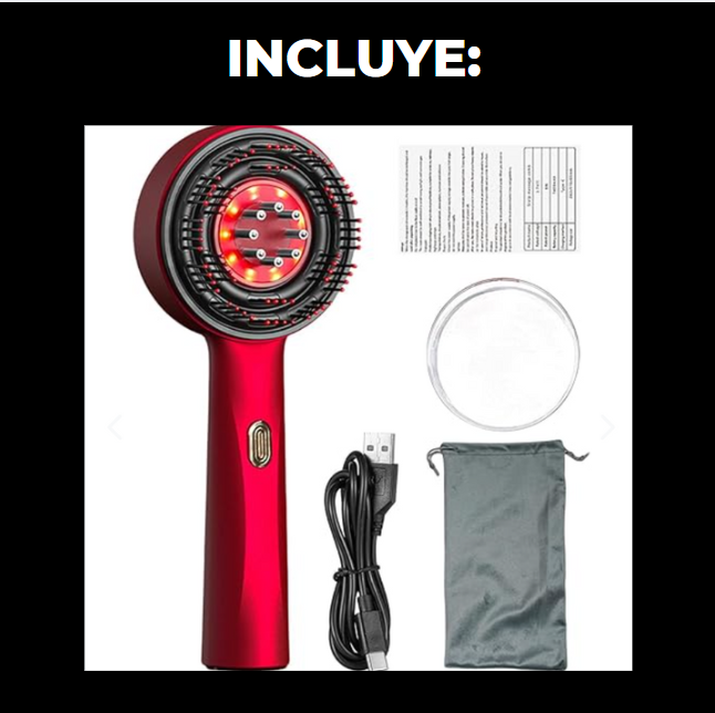 MASAJEADOR CON TERAPIA DE LUZ PARA CRECIMIENTO DEL CABELLO + EBOOK GRATIS 🎀SOLO POR HOY