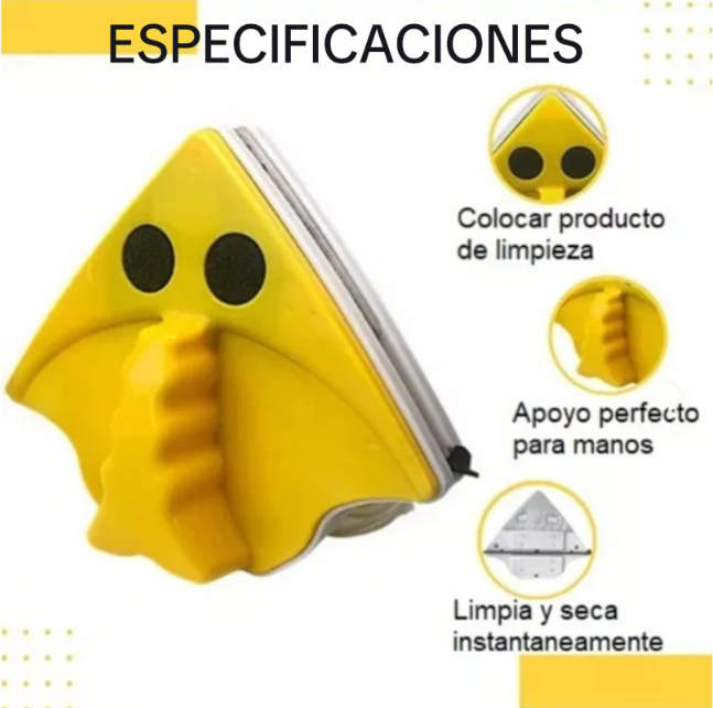 LIMPIADOR MAGNÉTICO PARA VIDRIOS Y VENTANAS