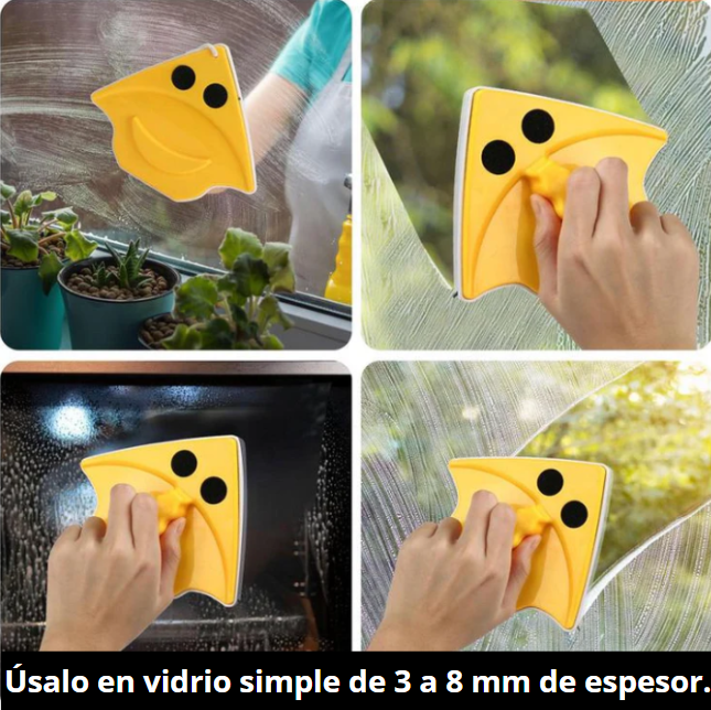 LIMPIADOR MAGNÉTICO PARA VIDRIOS Y VENTANAS