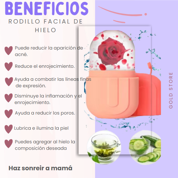 MASAJEADOR ANTIENVEJECIMIENTO+ REGALO RODILLO FACIAL DE HIELO