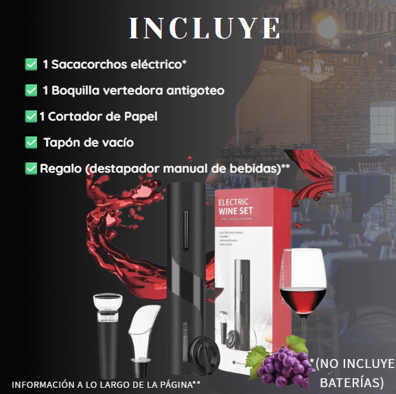 SACACORCHOS ELÉCTRICO
