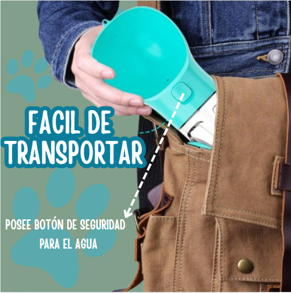 BOTELLA MULTIUSOS PARA MASCOTAS 3 EN 1