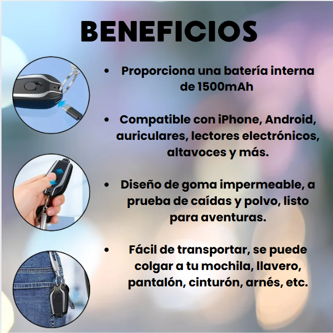 LLAVERO CARGADOR PORTÁTIL