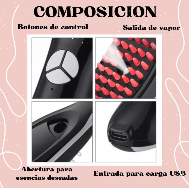 Cepillo Masajeador Capilar Restaurador + EBOOK GRATIS🎀