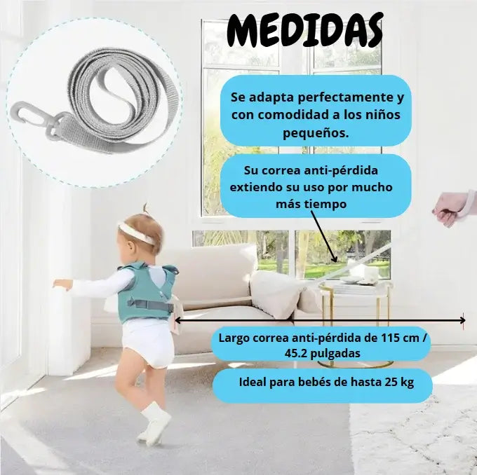 ARNÉS PRIMEROS PASOS. ACOMPAÑA ESTE MOMENTO TAN ESPECIAL SIN AFECTAR TU ESPALDA🎀