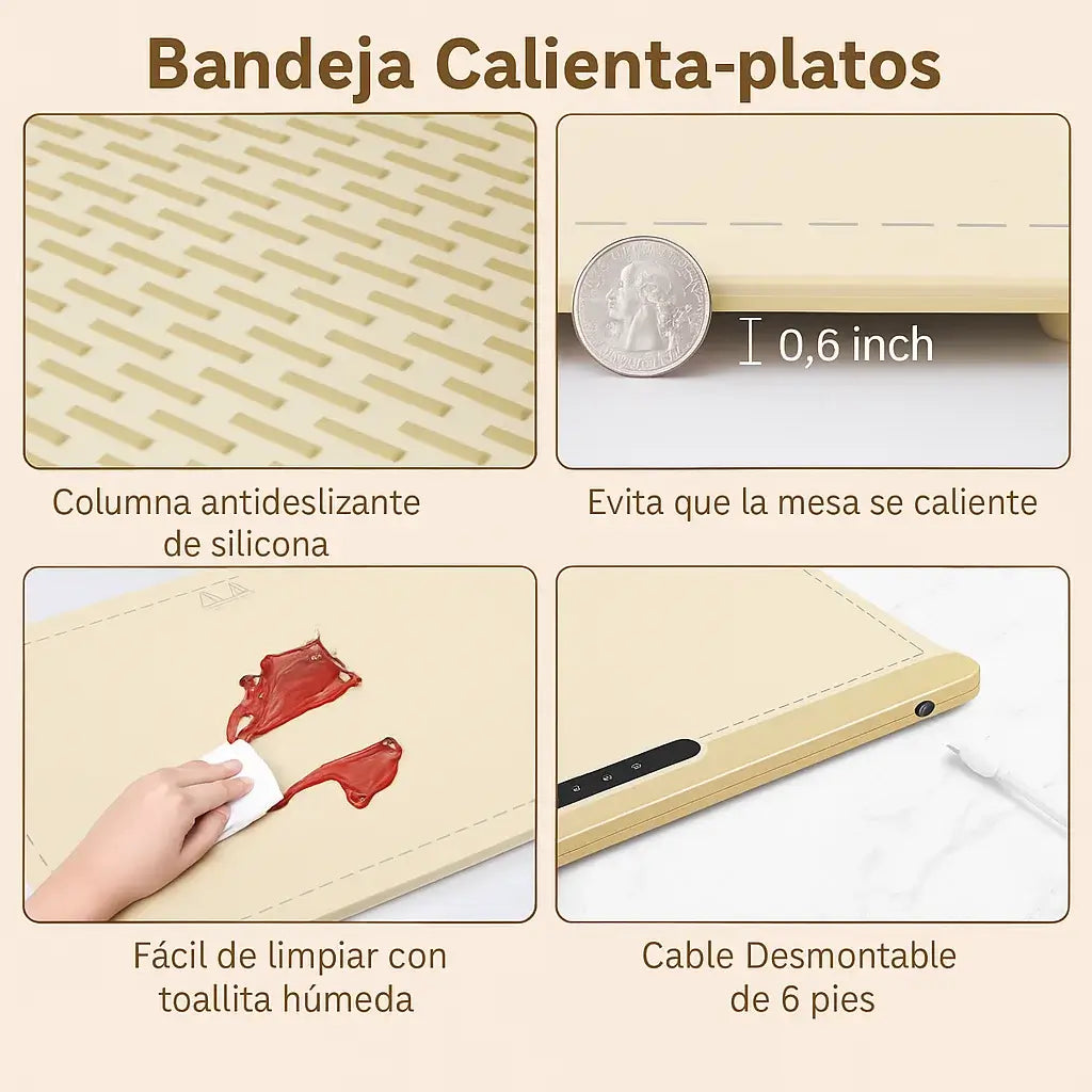 TAPETE CALENTADOR DE ALIMENTOS- TUS ALIMENTOS SE MANTENDRAN CALIENTES MIENTRAS LOS CONSUMES