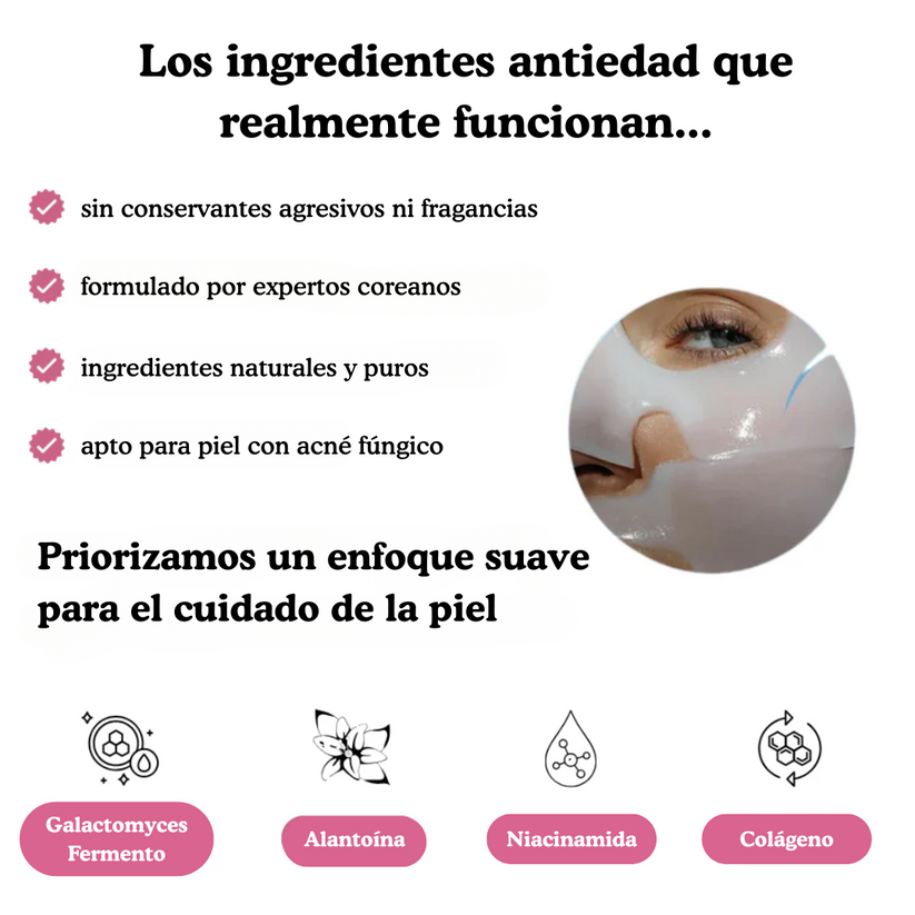 MASCARILLA DE COLÁGENO, EL SECRETO PARA UNA PIEL MÁS JOVEN. DISPONIBLE EN SET DE 4, 8 O 12 UNIDADES