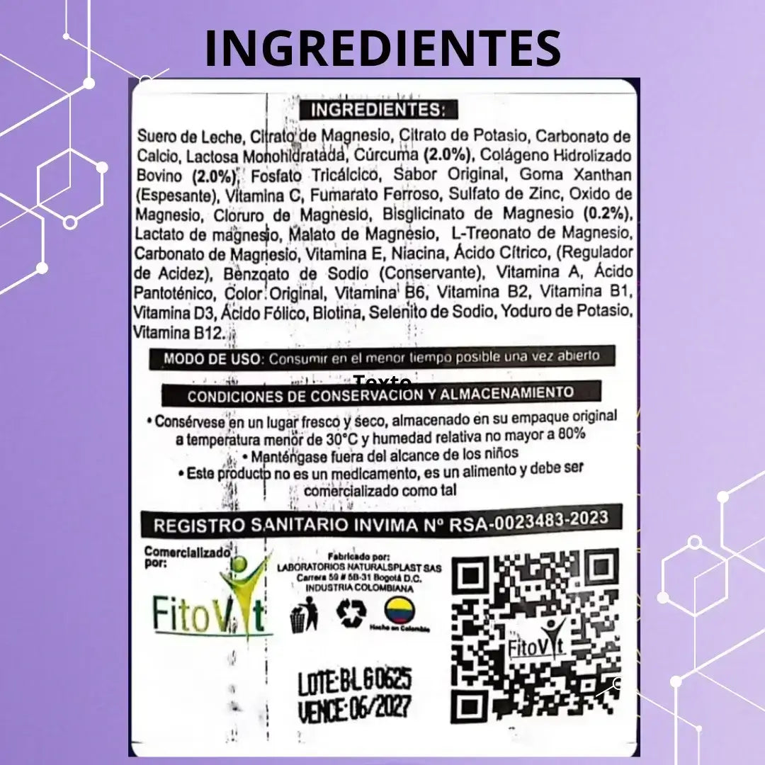 🌙 BISGLICINATO DE MAGNESIO FITOVIT® – DESCANSA, RECUPERA Y RENUEVA TU ENERGÍA