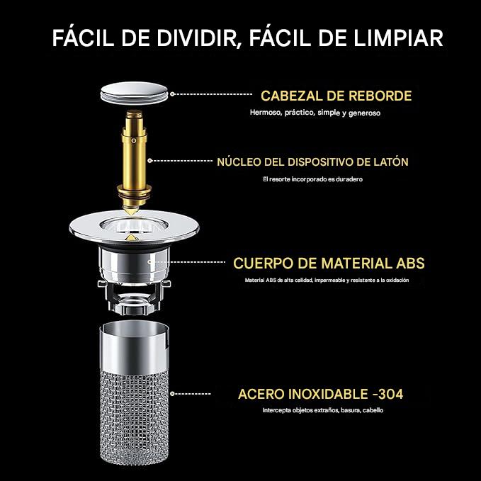 TAPÓN CON FILTRO PARA DRENAJE INOXIDABLE