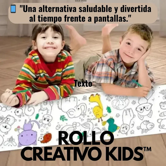 ROLLO CREATIVO KIDS™  DESPIERTA LA IMAGINACIÓN DE TUS HIJOS Y APAGA LAS PANTALLAS 🌟