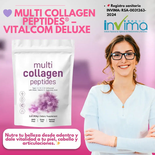 💜 MULTI COLLAGEN PEPTIDES® – VITALCOM DELUXE  Nutre tu belleza desde adentro y dale vitalidad a tu piel, cabello y articulaciones. ✨