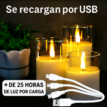 GLOWFLAME™ – VELAS SIN FUEGO. LUZ QUE TRANSFORMA TU HOGAR, SIN RIESGOS🔥
