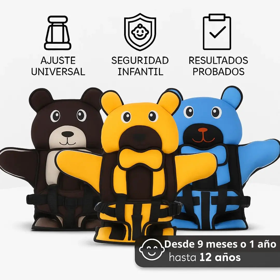 🧸 ARNES DE SEGURIDAD PORTATIL PARA NIÑOS – ¡Tus niños cómodos, viajes Felices y Seguros! ✨