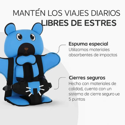🧸 ARNES DE SEGURIDAD PORTATIL PARA NIÑOS – ¡Tus niños cómodos, viajes Felices y Seguros! ✨