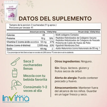 💜 MULTI COLLAGEN PEPTIDES® – VITALCOM DELUXE  Nutre tu belleza desde adentro y dale vitalidad a tu piel, cabello y articulaciones. ✨