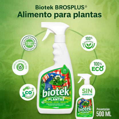 🌱 BIOTEK®  – ALIMENTO NATURAL PARA PLANTAS.  Revive, nutre y protege tus plantas con una fórmula 100% orgánica y certificada.