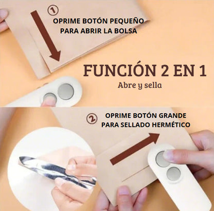 Mini selladora 2 en 1. Recargable