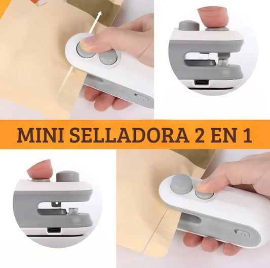 Mini selladora 2 en 1. Recargable