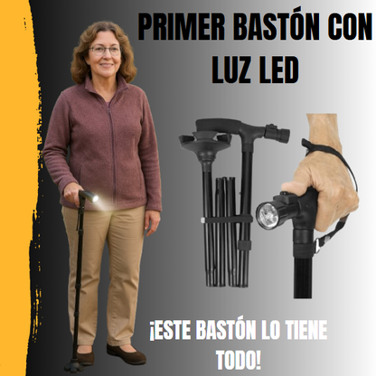 BASTON PLEGABLE CON LINTERNA-TRUSTY CANE ®️