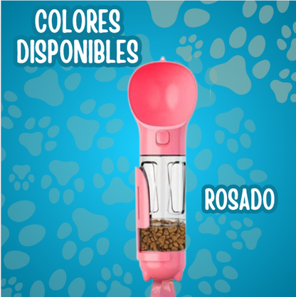 BOTELLA MULTIUSOS PARA MASCOTAS 3 EN 1