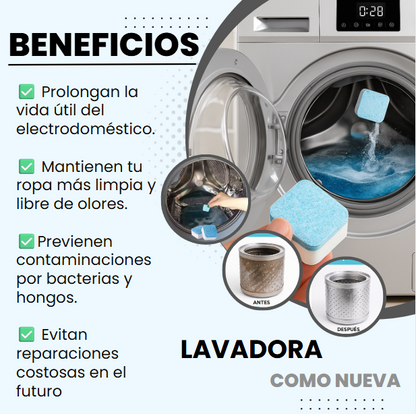 PASTILLAS ULTRA LIMPIADORAS PARA LAVADORA X 12 UNIDADES