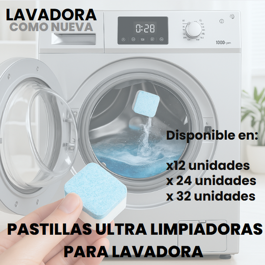 PASTILLAS ULTRA LIMPIADORAS PARA LAVADORA X 12 UNIDADES