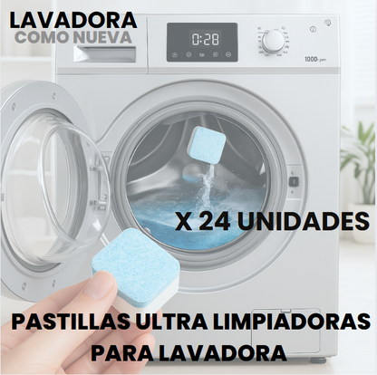 PASTILLAS ULTRA LIMPIADORAS PARA LAVADORA X 12 UNIDADES