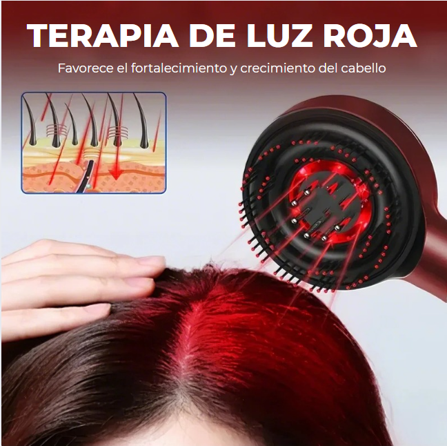 MASAJEADOR CON TERAPIA DE LUZ PARA CRECIMIENTO DEL CABELLO + EBOOK GRATIS 🎀SOLO POR HOY