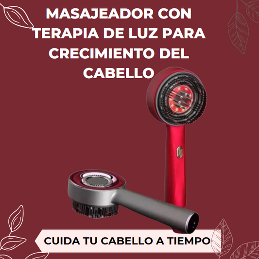 MASAJEADOR CON TERAPIA DE LUZ PARA CRECIMIENTO DEL CABELLO + EBOOK GRATIS 🎀SOLO POR HOY