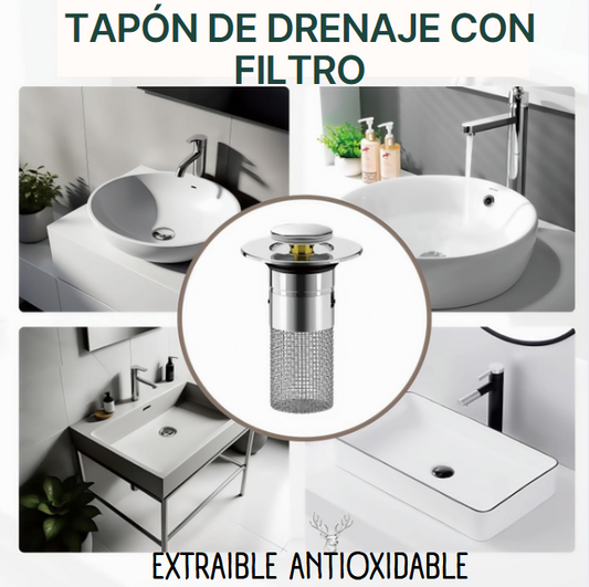 TAPÓN CON FILTRO PARA DRENAJE INOXIDABLE