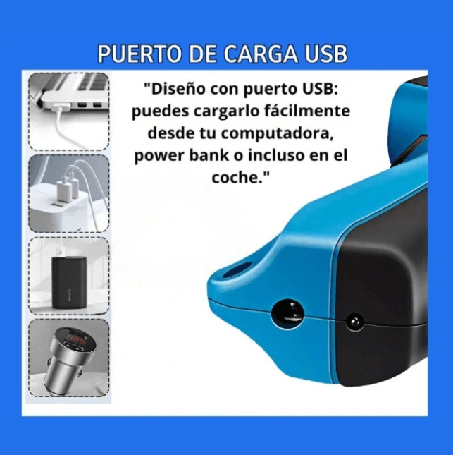 TIJERA ELÉCTRICA MULTIUSOS RECARGABLE