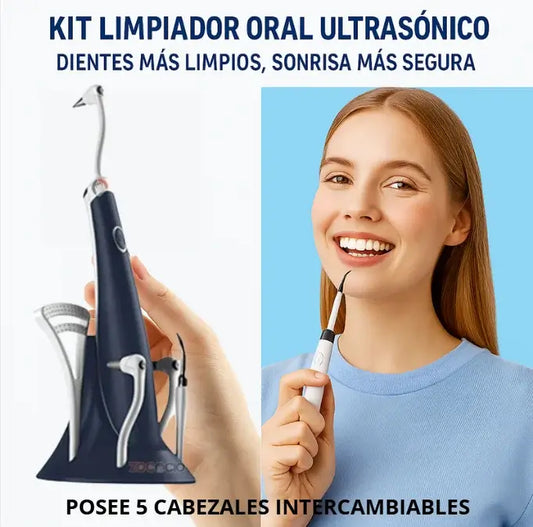 KIT LIMPIADOR ORAL ULTRASÓNICO – DIENTES MÁS LIMPIOS SONRISA MÁS SEGURA