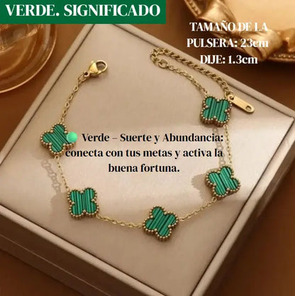PULSERA TREBOL. “NO SOLO ES UNA PULSERA, ES LO QUE ATRAES CUANDO LA USAS” 🍀