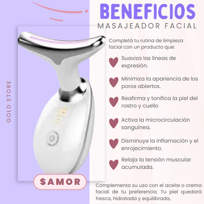 MASAJEADOR  ANTIENVEJECIMIENTO+ REGALO RODILLO FACIAL DE HIELO