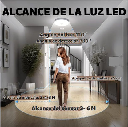LUZ LED CON SENSOR DE MOVIMIENTO X3. RECARGABLE. CAMINA CON TRANQUILIDAD Y OLVIDATE DE LOS ACCIDENTES NOCTURNOS + EBOOK GRATIS🎀