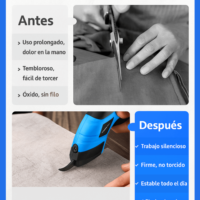 TIJERA ELÉCTRICA MULTIUSOS RECARGABLE