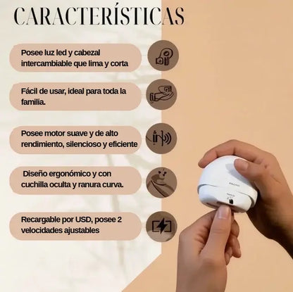 CORTAÚÑAS ELÉCTRICO IDEAL PARA TODA LA FAMILIA