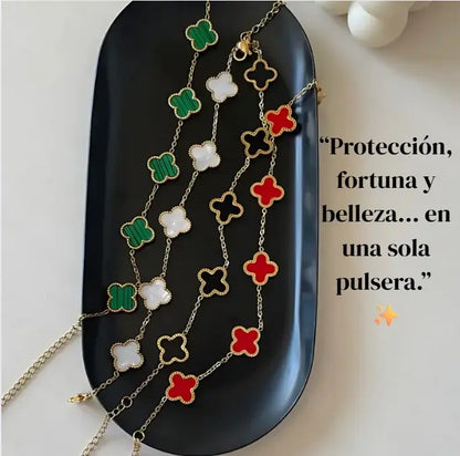 PULSERA TREBOL. “NO SOLO ES UNA PULSERA, ES LO QUE ATRAES CUANDO LA USAS” 🍀