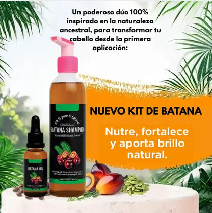 KIT ACEITE DE BATANA. CABELLO QUE HABLA POR TI... RECUPERA TU BRILLO, FUERZA Y CONFIANZA DESDE LA RAÍZ💫