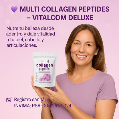 💜 MULTI COLLAGEN PEPTIDES® – VITALCOM DELUXE  Nutre tu belleza desde adentro y dale vitalidad a tu piel, cabello y articulaciones. ✨