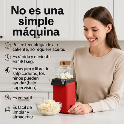 MINI CRISPETERA ELECTRÍCA: PALOMITAS SALUDABLES SIN ACEITE EN MINUTOS 🍿